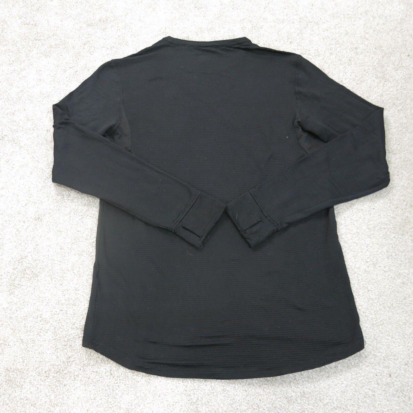 Wrangler Shirt Womens Medium Black Long Sleeve Lightweight Top Crew Neck Logo