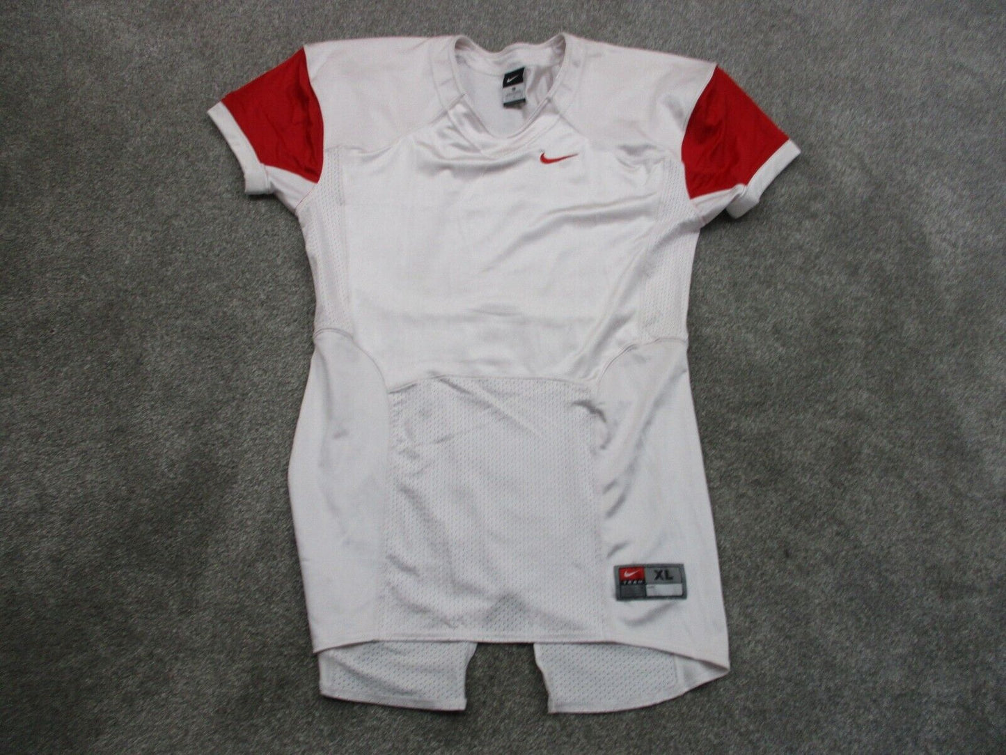 Nike Activewear Top Mens Red White XL Pro Combat Speed Football Practice Jersey