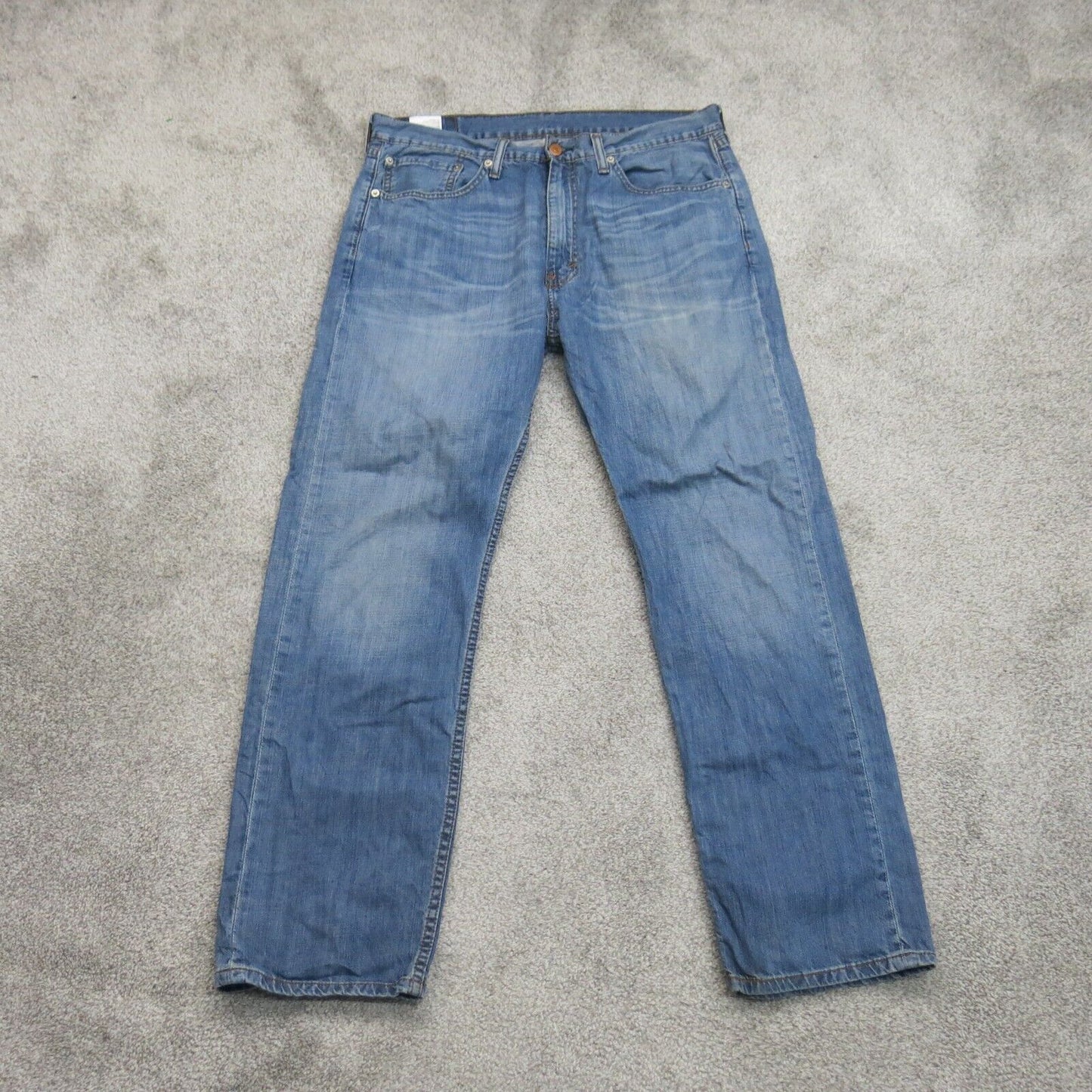 Levis 505 Mens Jeans Straight Leg Denim Mid Rise Pockets Blue Size W36XL30