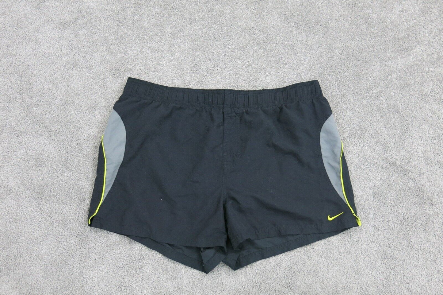 Nike Womens Athletic Running Shorts Elastic Waist Logo Black Size Small