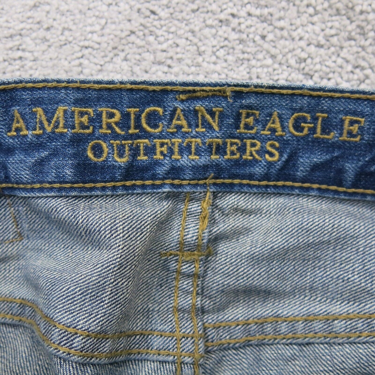American Eagle Mens Slim Straight Jeans 100% Cotton Low Rise Blue Size W29XL30