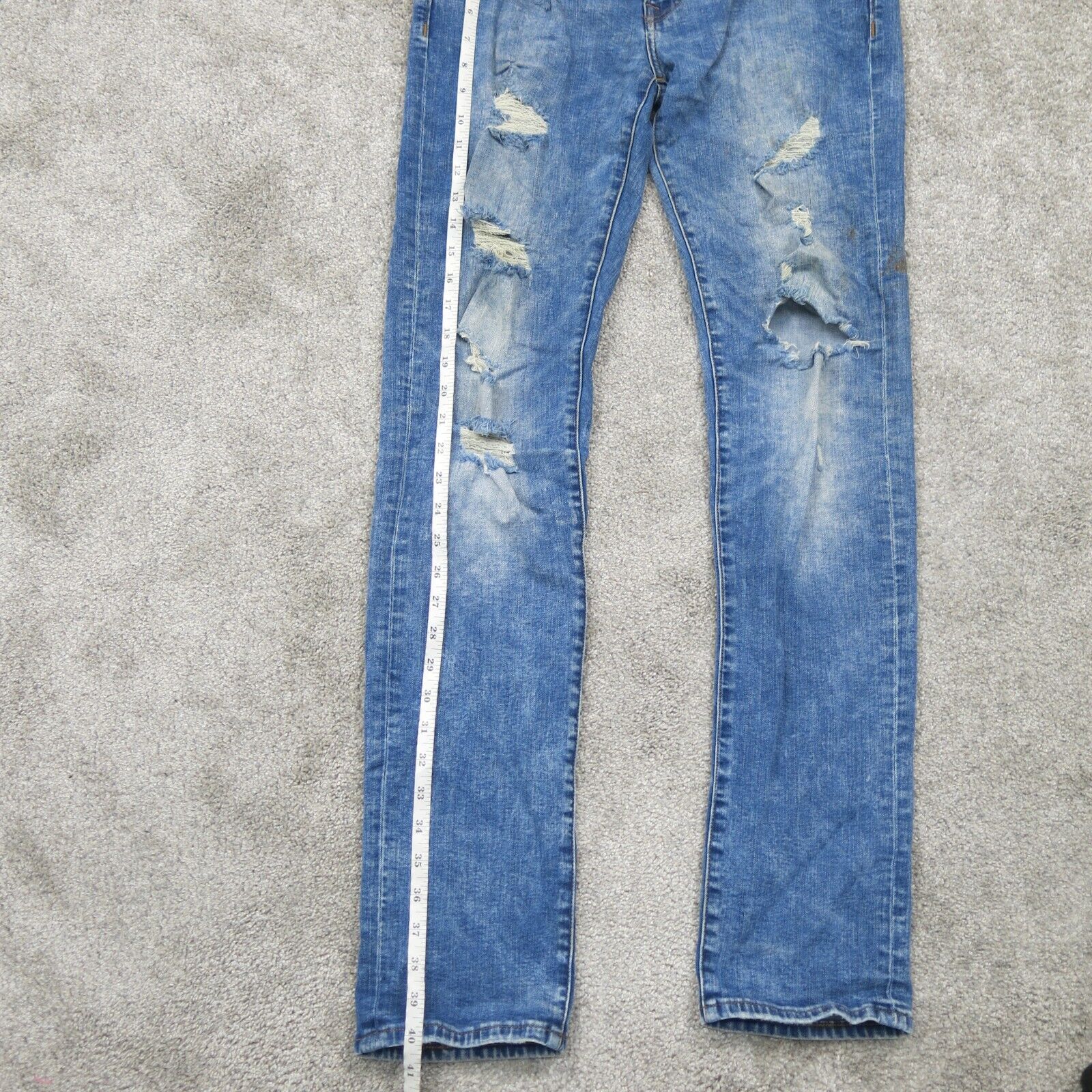 低価格の 【AMERI】CRASH SLIM STRAIGHT DENIM - パンツ