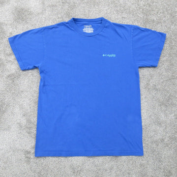 Columbia PFG T-shirt Mens Medium Blue Crew Neck Short Sleeve