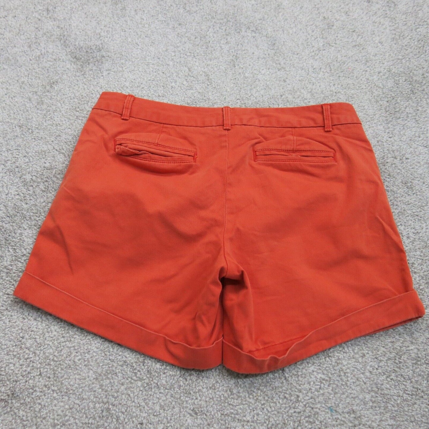 Banana Republic Womens Chino Shorts Mid Rise Slash Pockets Orange Size 6L
