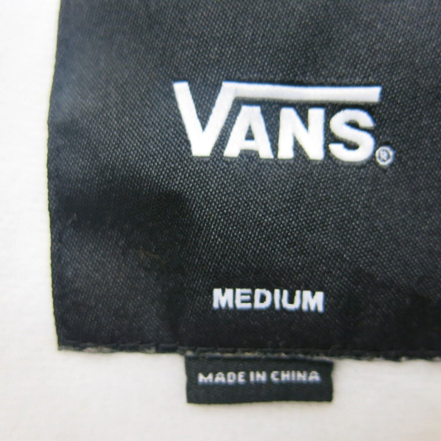 Vans Off The Wall Mens Windbreaker Jacket Authentic Custom Classic Ivory Medium