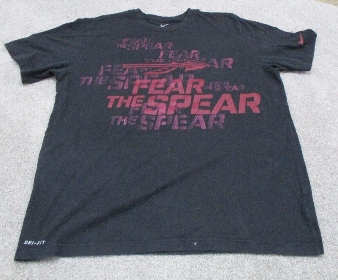 Nike Dri Fit Graphic Sports T-Shirt Men's X-Large Black Short Sleeve Logo Shirt