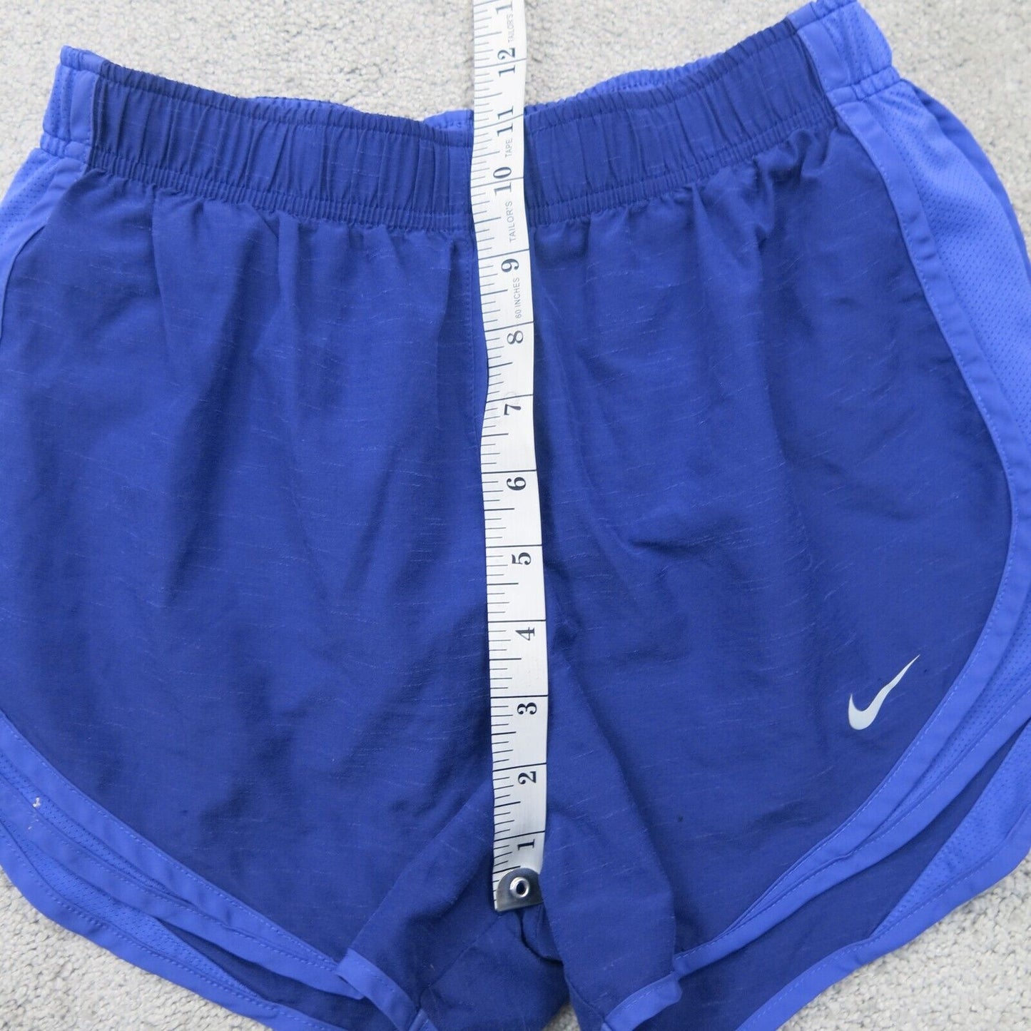 Nike Dri Fit Womens Activewear Athletic Running Shorts Mid Rise Blue Size Small