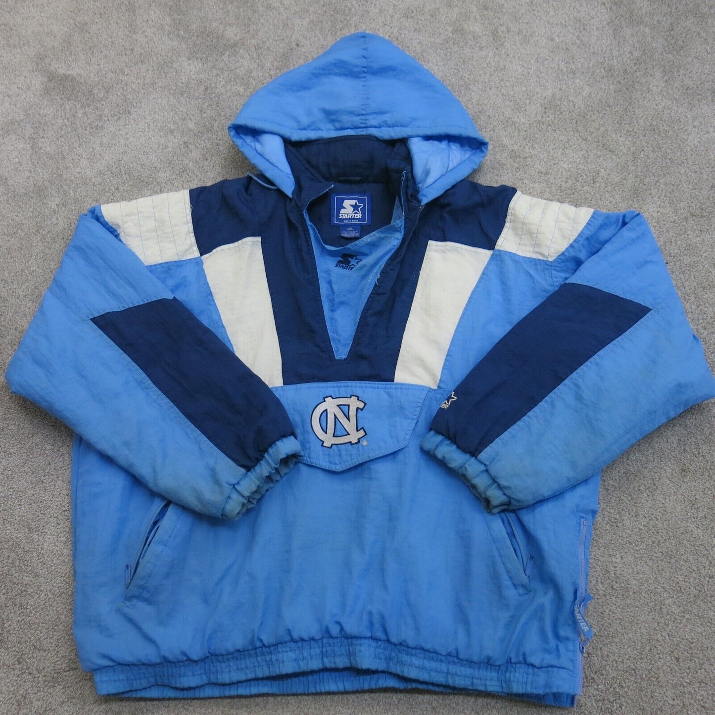 Vintage Starter North Carolina Tar Heels Jacket Mens XXL Blue 1/4 Zip –  Goodfair