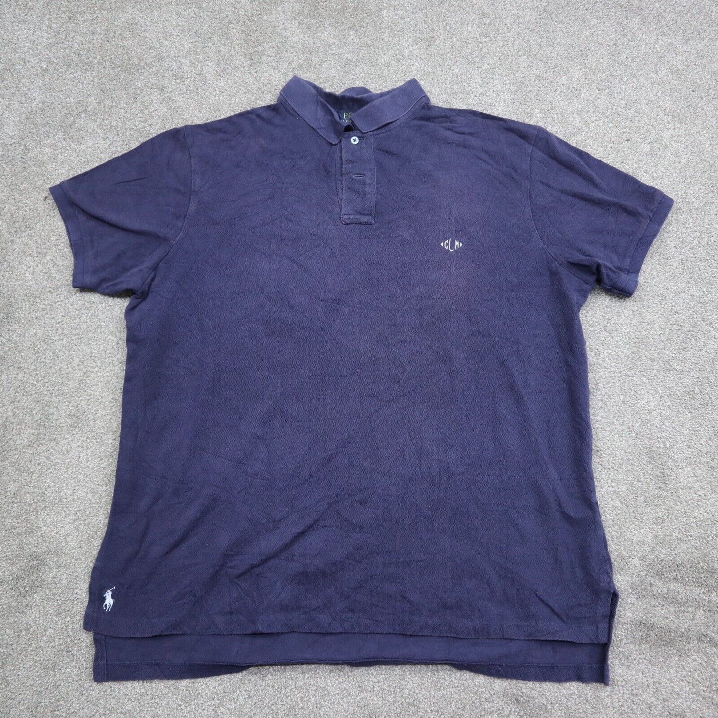 Polo Ralph Lauren Mans Pullover Polo Shirt Short Sleeve Logo Purple Size X-Large