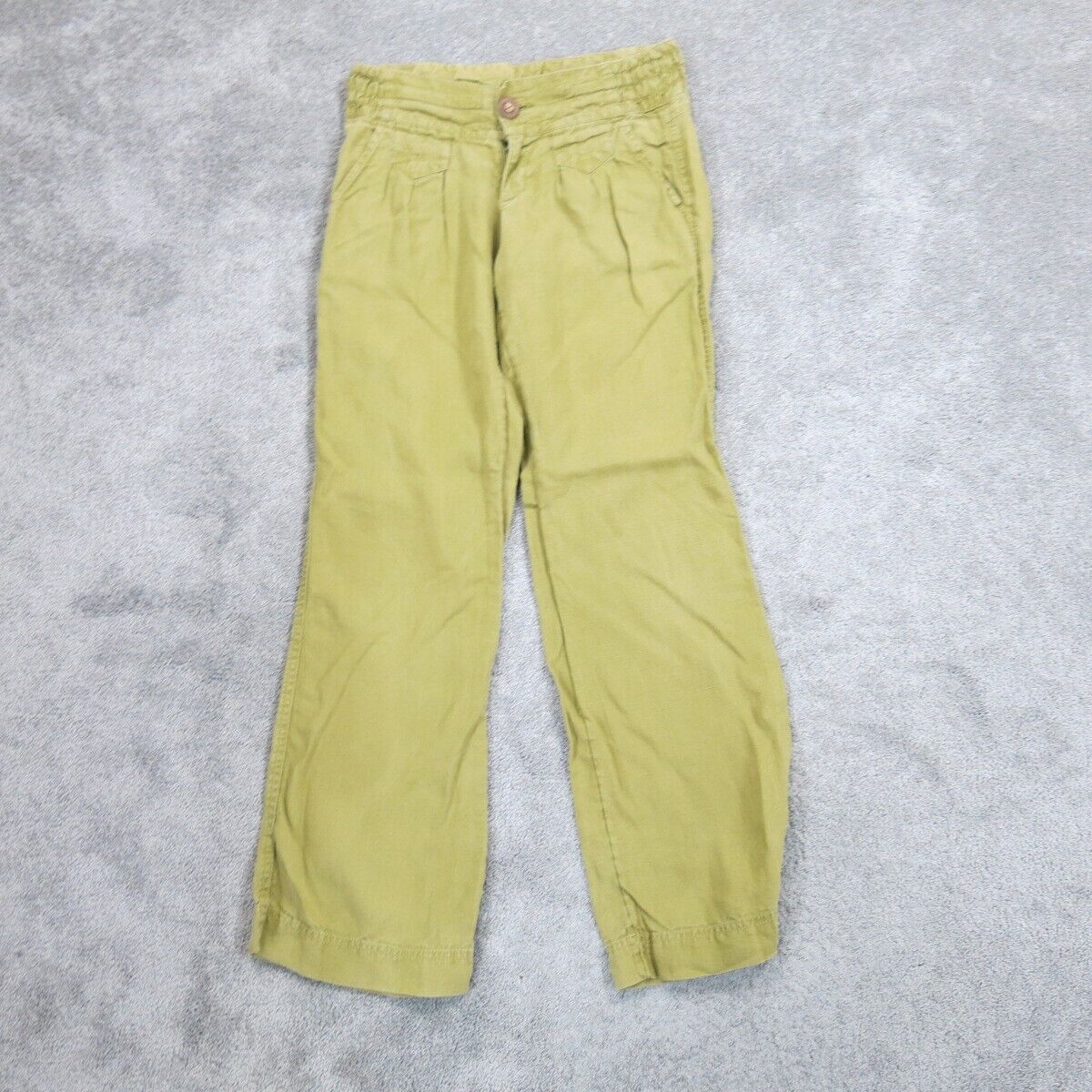 ATHL Womens Dress Pants Mid Rise Stretch Flat Front Athletic Waist Beige Size 2