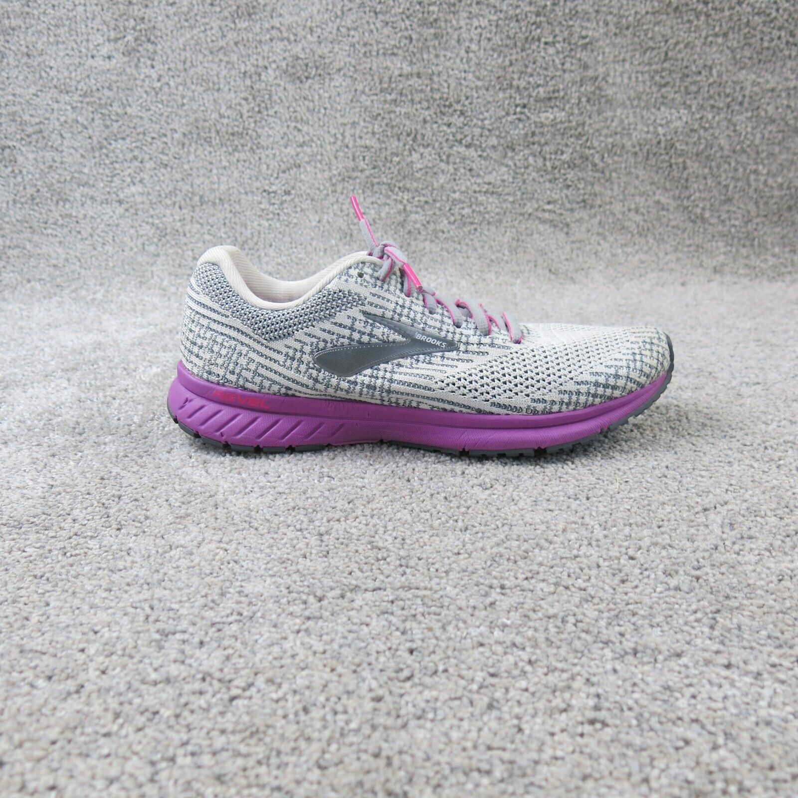 Brooks Womens Revel 3 Shoes 1203021B034 Gray Purple Running Sneakers S Goodfair