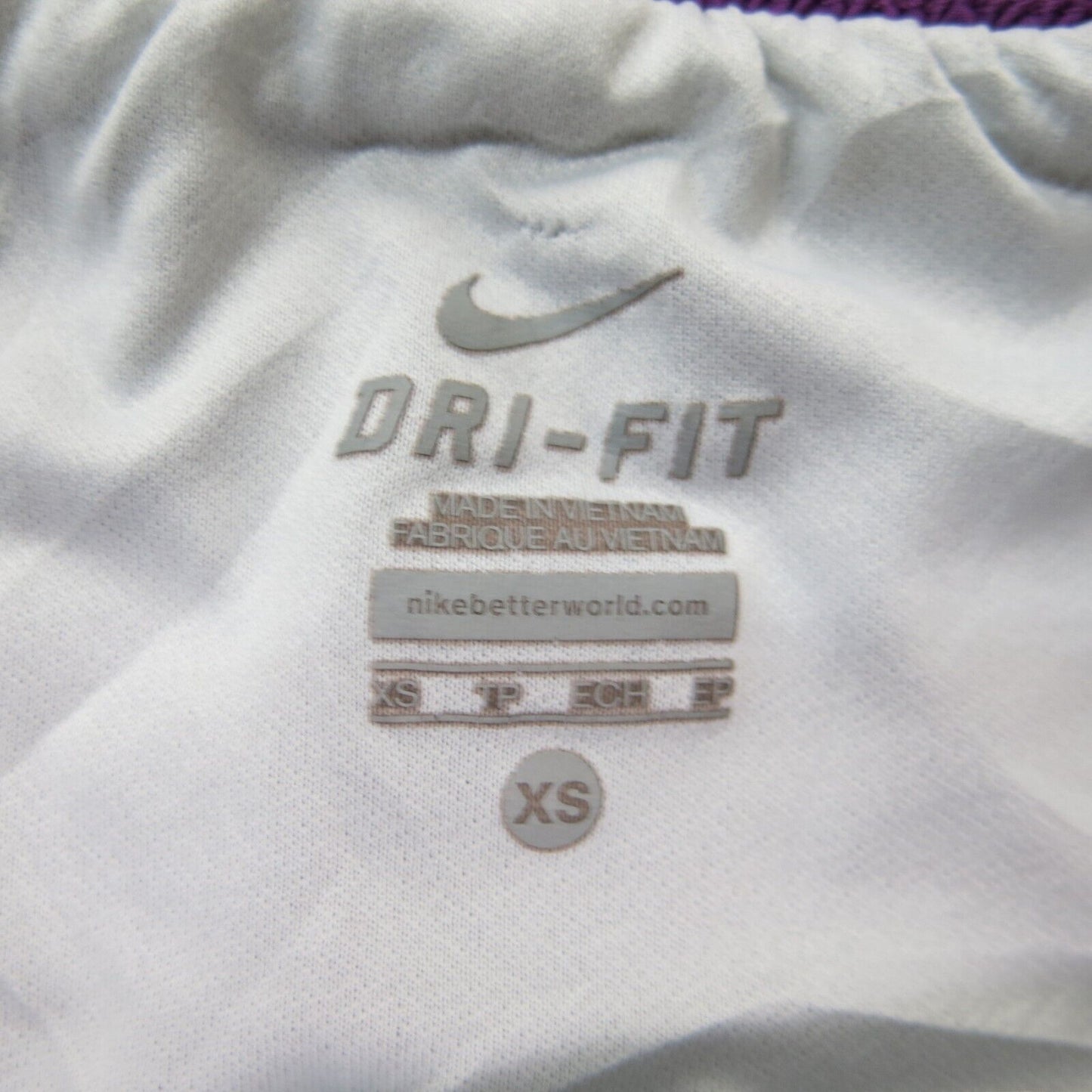 Nike Dri Fit Womens Athletic Running Shorts High Rise Elastic Waist Purple SZ XS