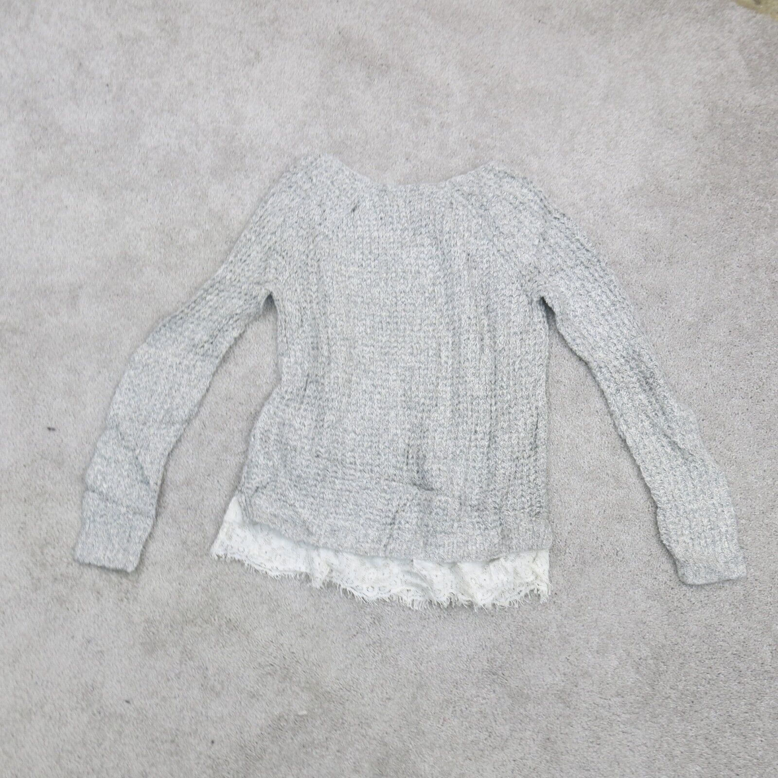 Hollister Cropped Knit Sweater In White for Women