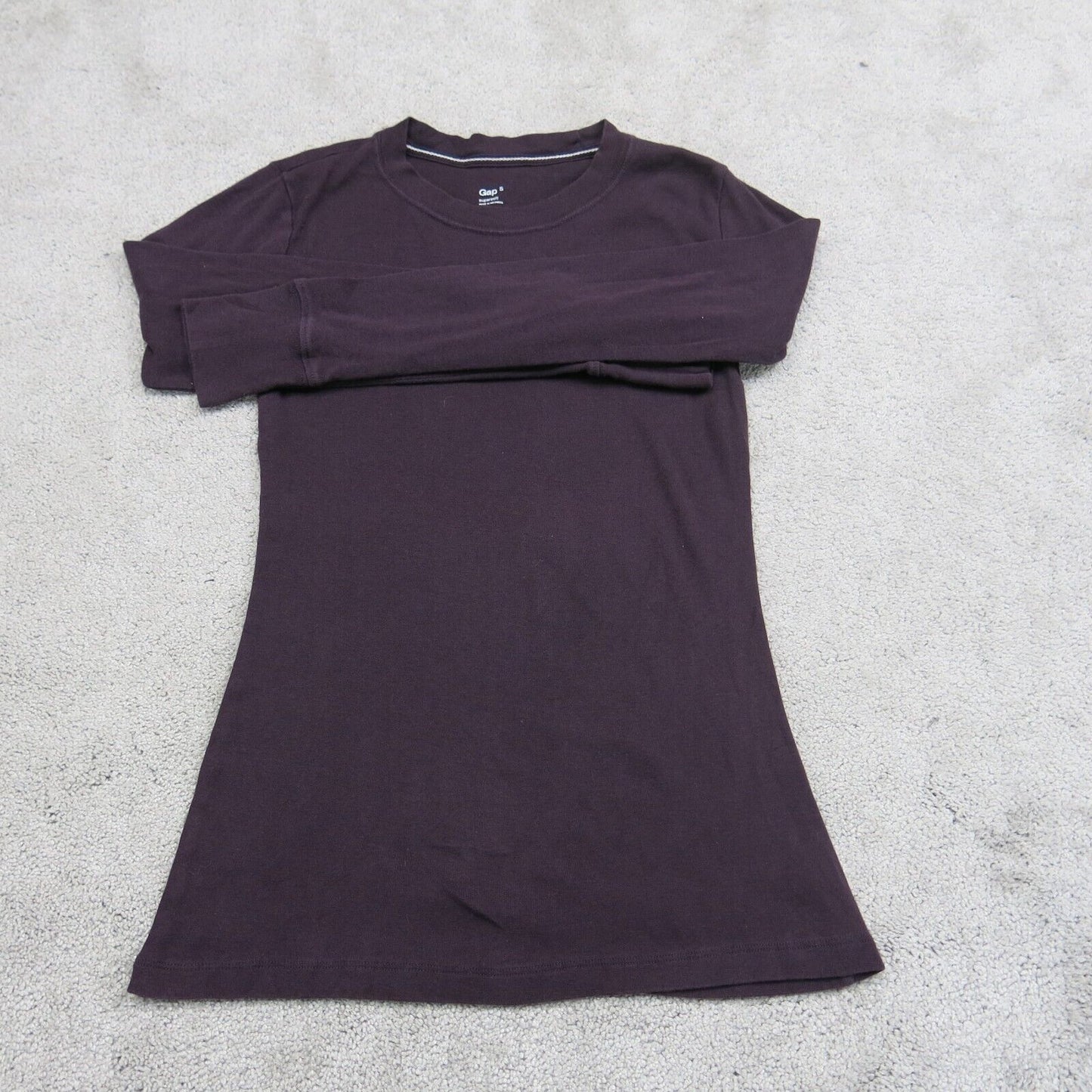 Gap Womens Super Soft Sweatshirt Top Fitted Long Sleeve Dark Purple Size Small