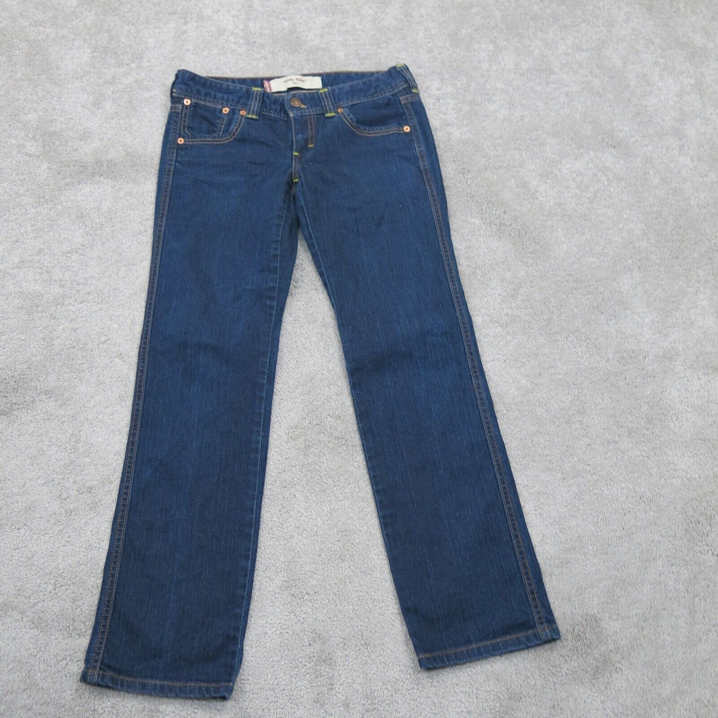 Levis Womens Slim Straight Jeans Denim Stretch Low Rise Blue Size W29 X L30
