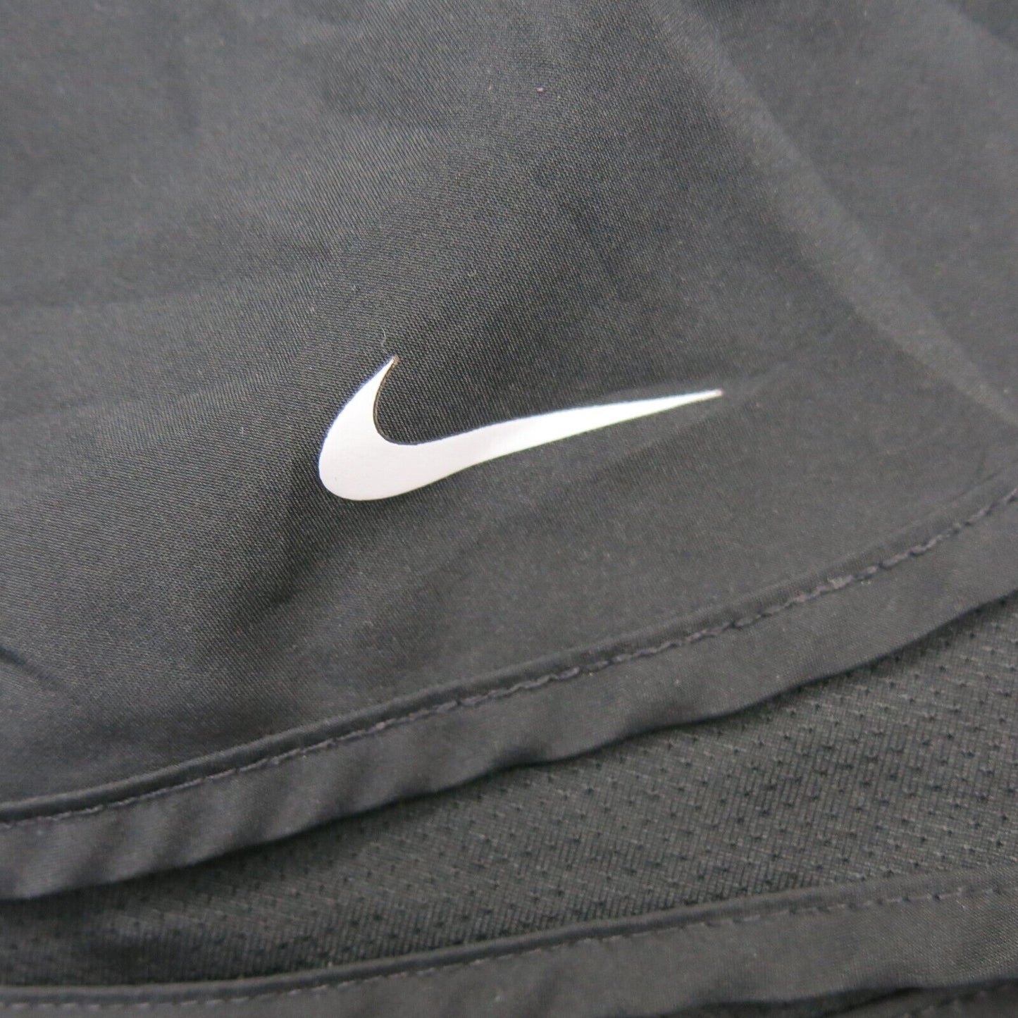 Nike Dri Fit Womens Activewear Athletic Shorts Mid Rise Logo Black Size W26