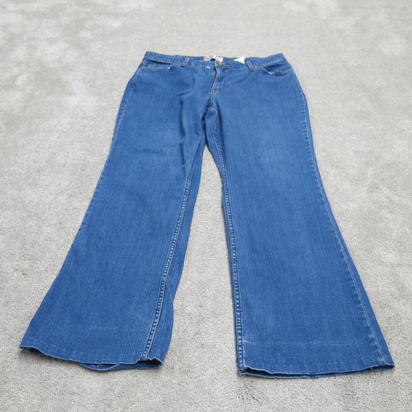 Signature By Levis Mens Boot Cut Jeans Denim Mid Rise Cotton Blue Misses 16 Long