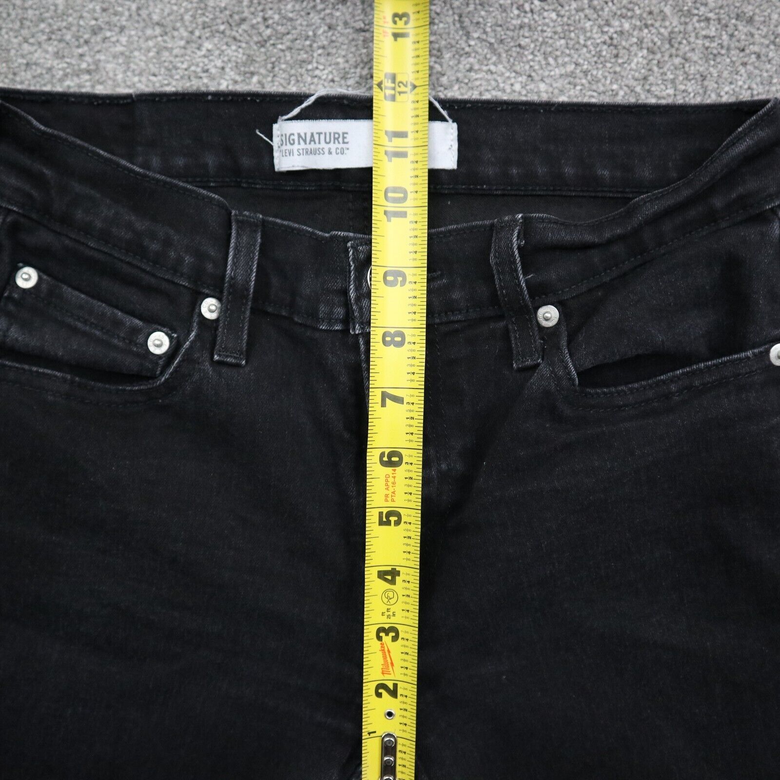 Levi Strauss Womens Jeans S37 Slim Skinny Stretch 5 Pockets Black Size Goodfair