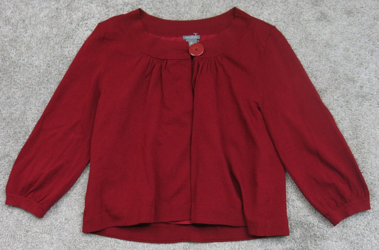 Ann Taylor Womens Casual Knit Blouse Top 3/4 Sleeves Maroon Size Medium