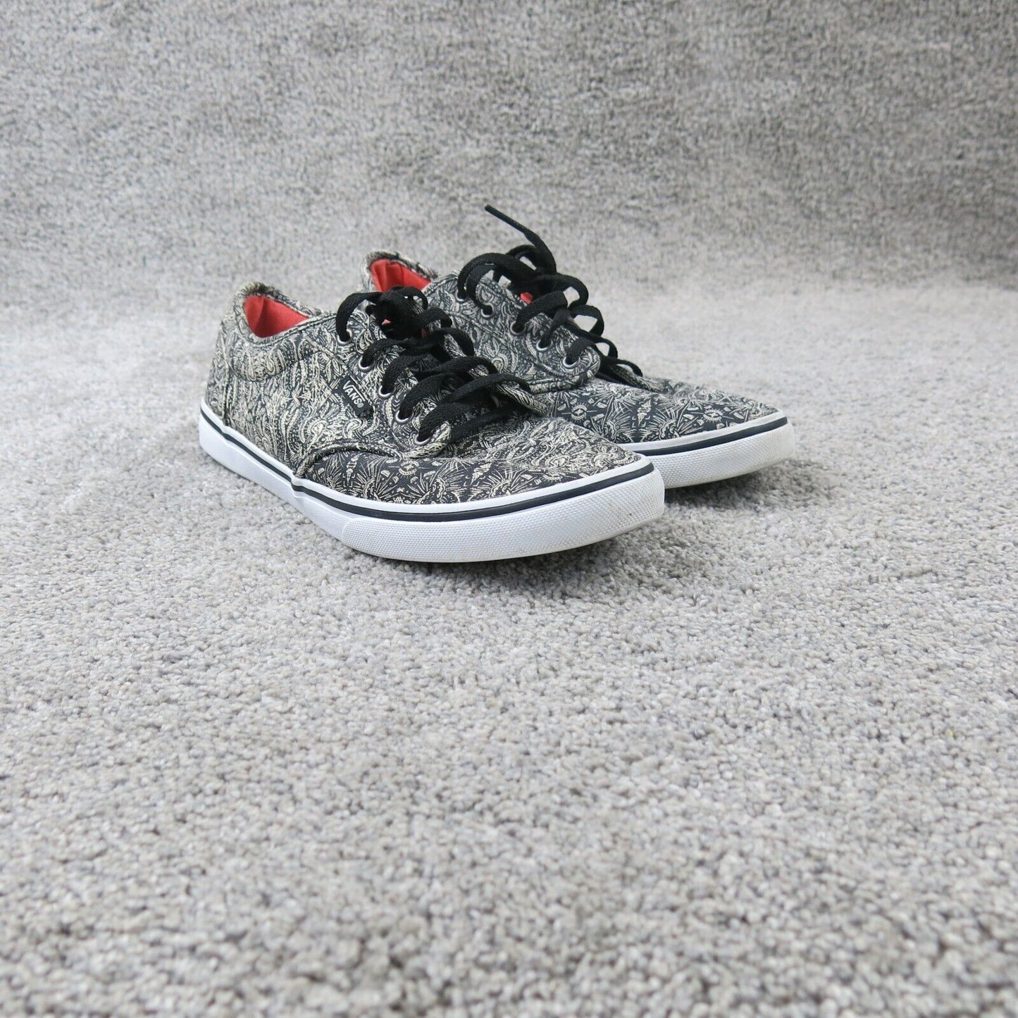 Vans Womens Off The Wall Old Skool Shoes 5000200 Gray Ivory Paisley Sneaker US 8