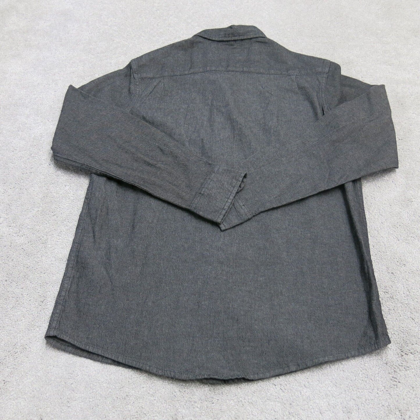 Wrangler Mens Button Up Shirt Long Sleeves 100% Cotton Charcoal Black Size S/P