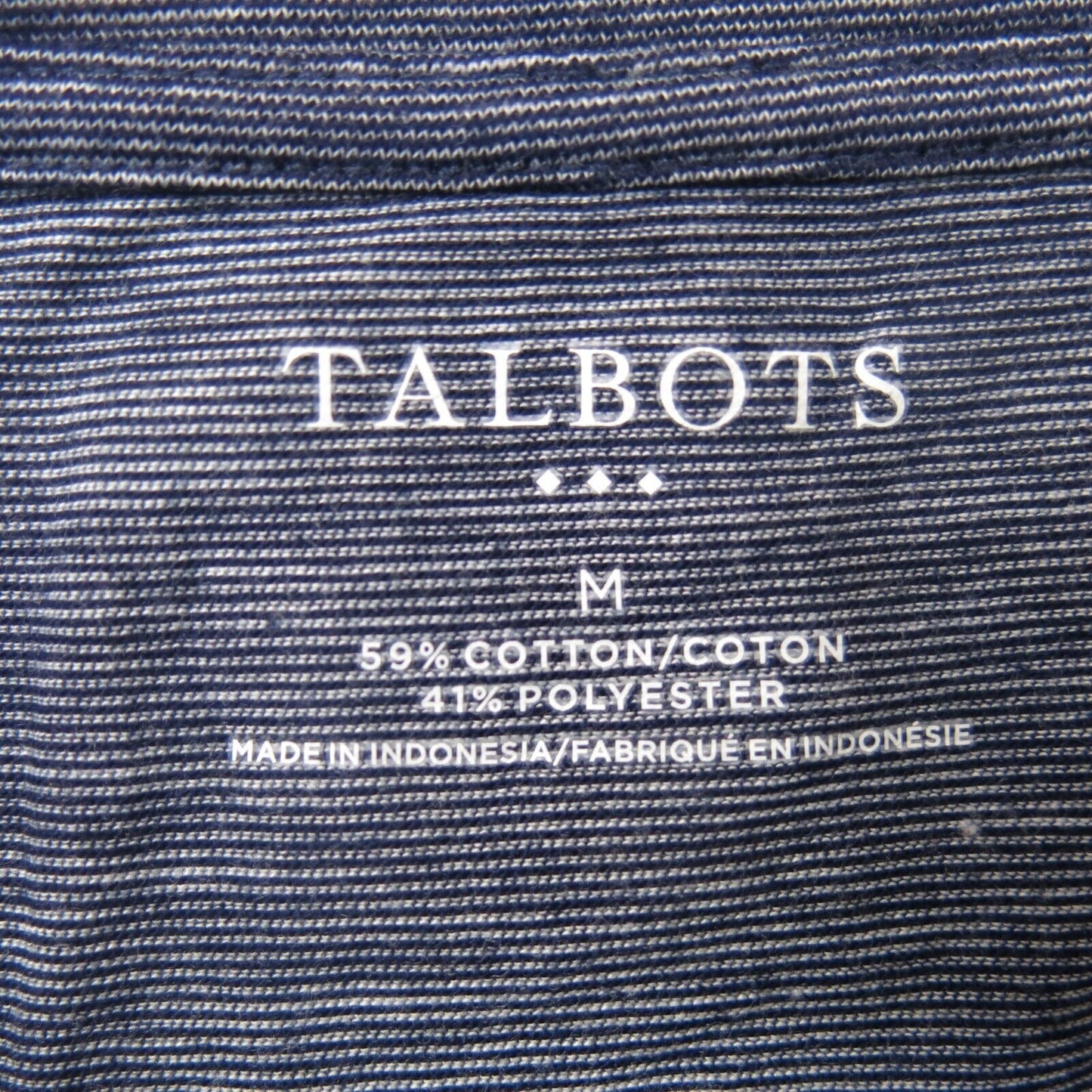 Talbots Womens T Shirt Top Boat Neck Long Sleeves Heather Slate Blue SZ Medium