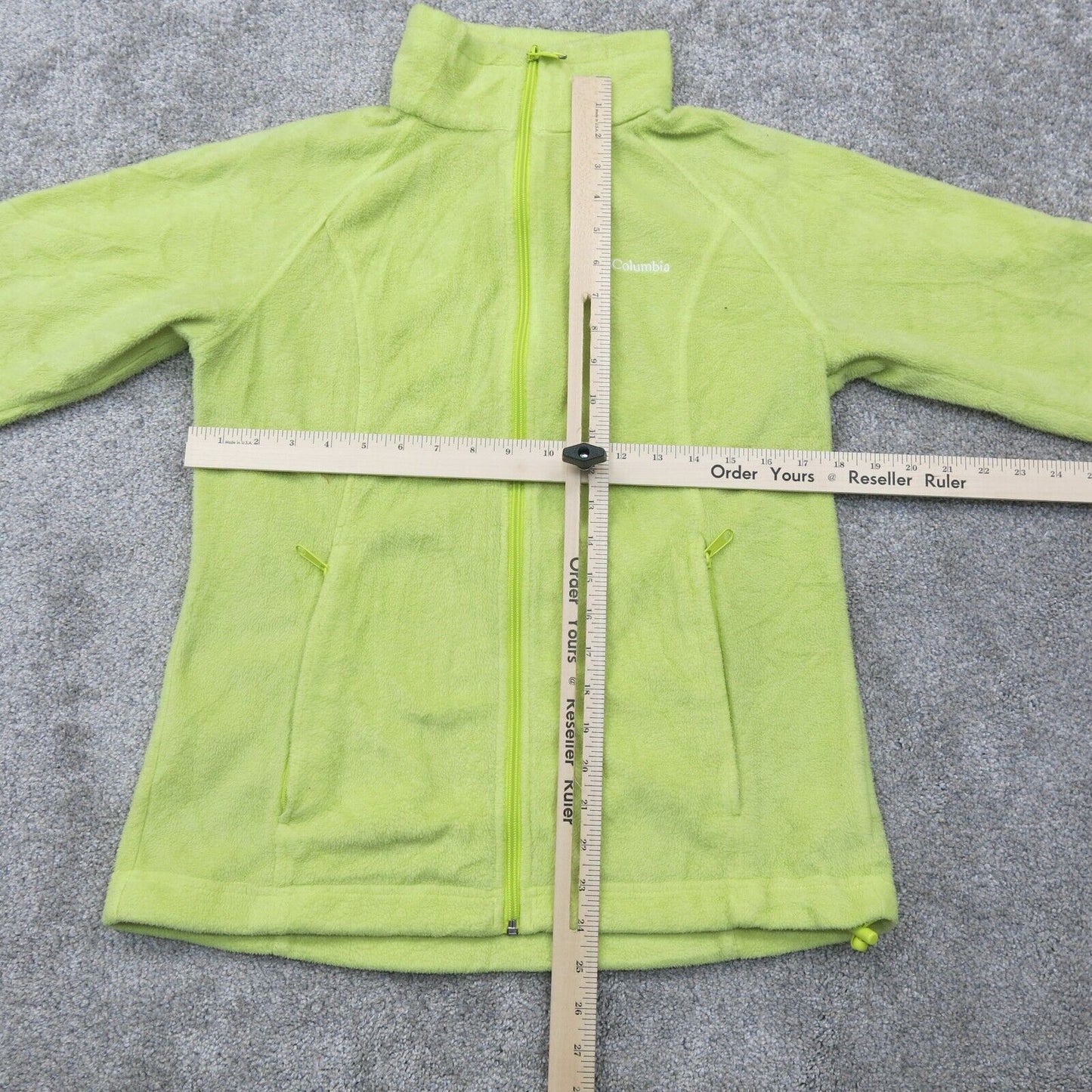 Columbia Womens Jacket Full Zip Up Mock Neck Long Sleeve Green Size Medium