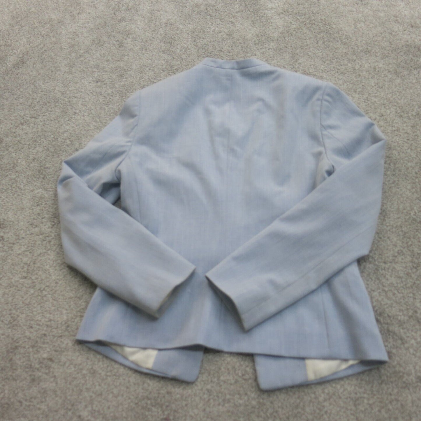 H&M Women Blazer Coat Jacket Long Sleeve Blue/Cream Size 6