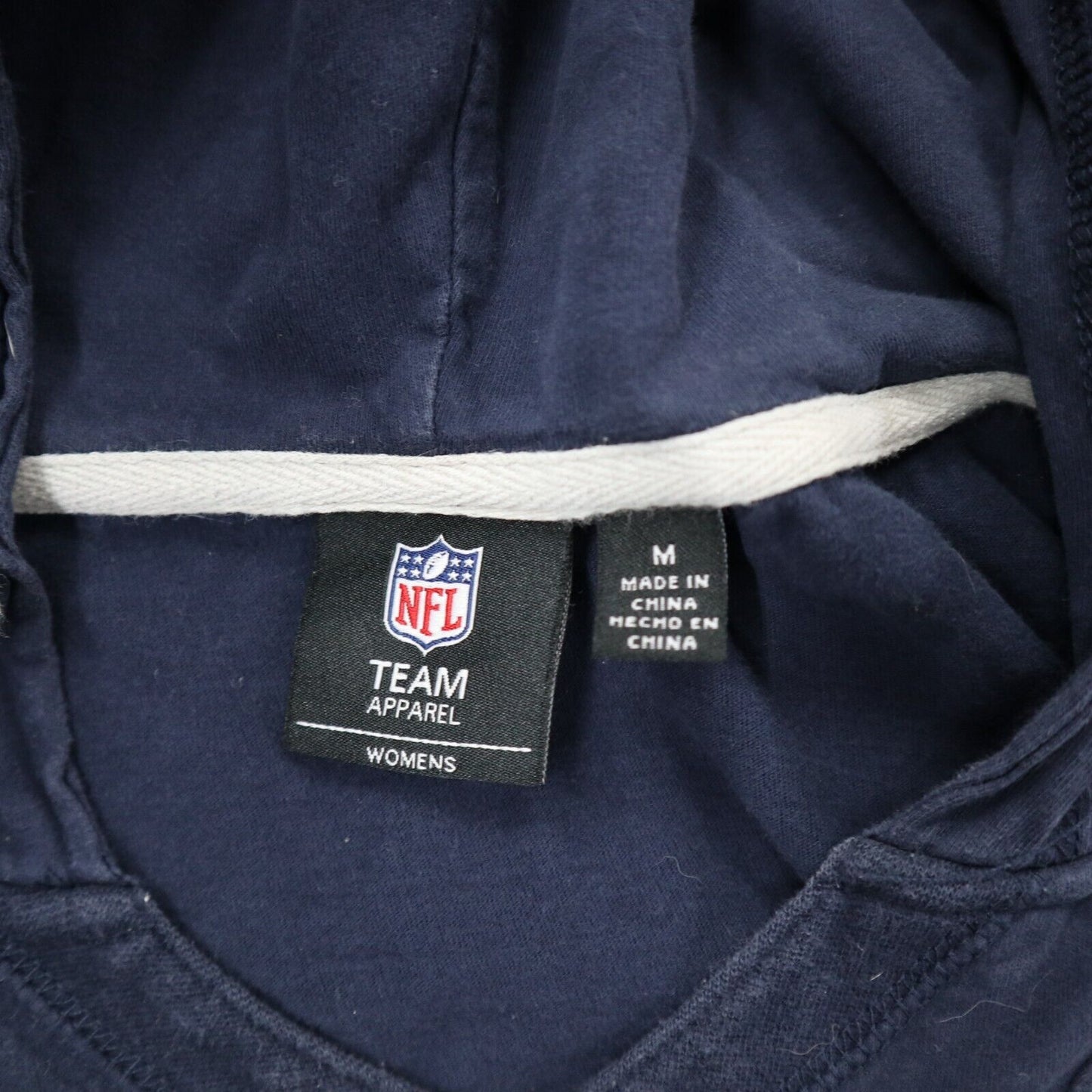 NFL Team Apparel Womens Activewear Logo Hoodies Long Sleeves Navy Blue Size M