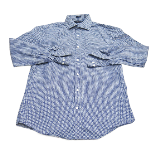 Tommy Hilfiger Mens Floral Button Up Shirt Slim Fit Long Sleeve Blue White SZ M