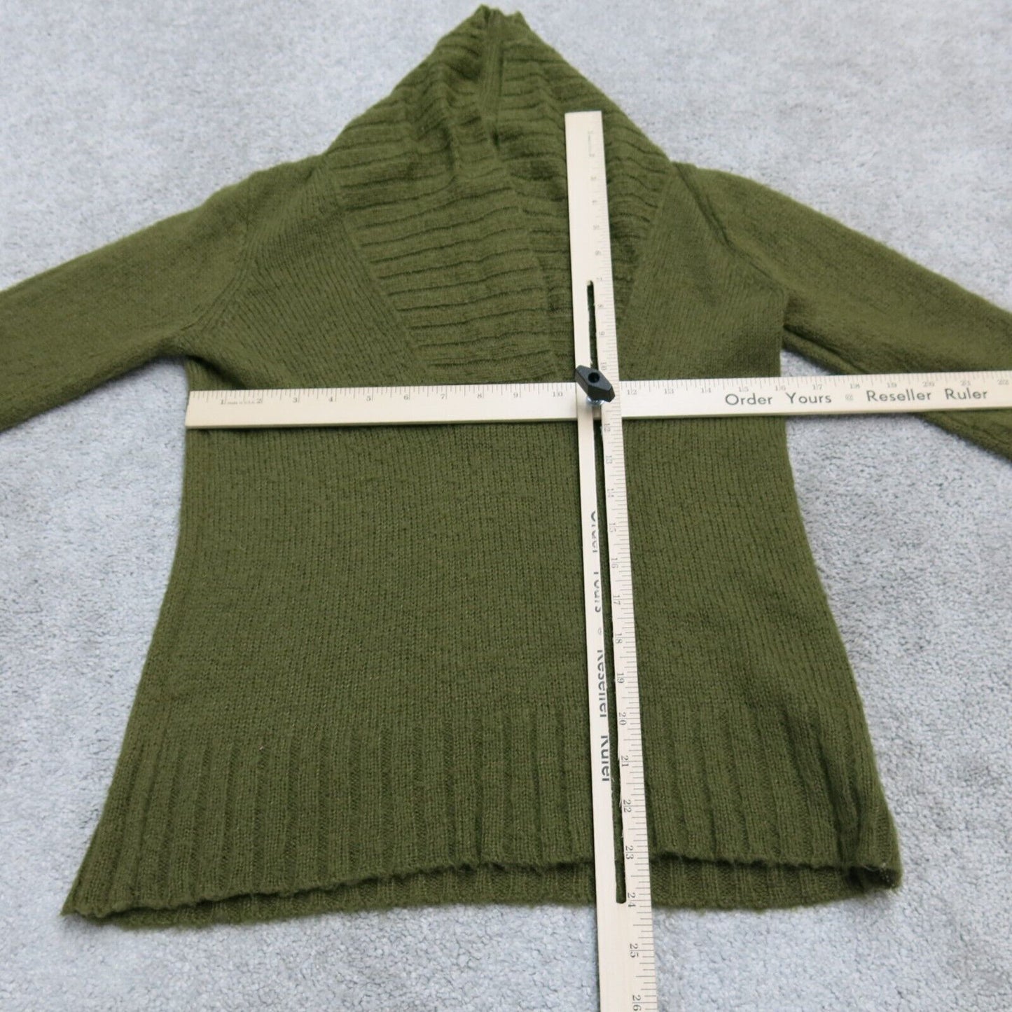 J. Crew Women Pullover Knitted Sweater Long Sleeves Mock Neck Olive Green SZ XS