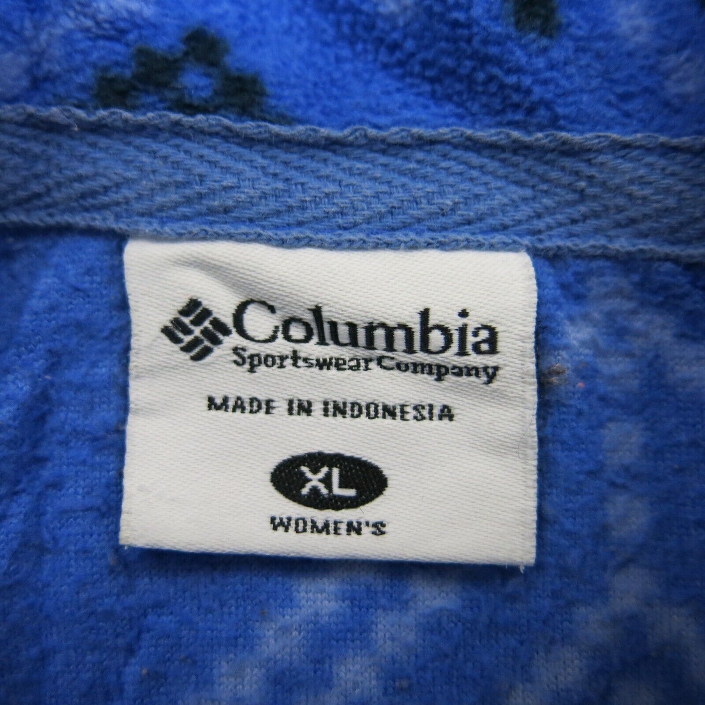 Columbia Sportswear Womens 1/4 Zip Sweatshirt Top Long Sleeve Mock Neck Blue XL