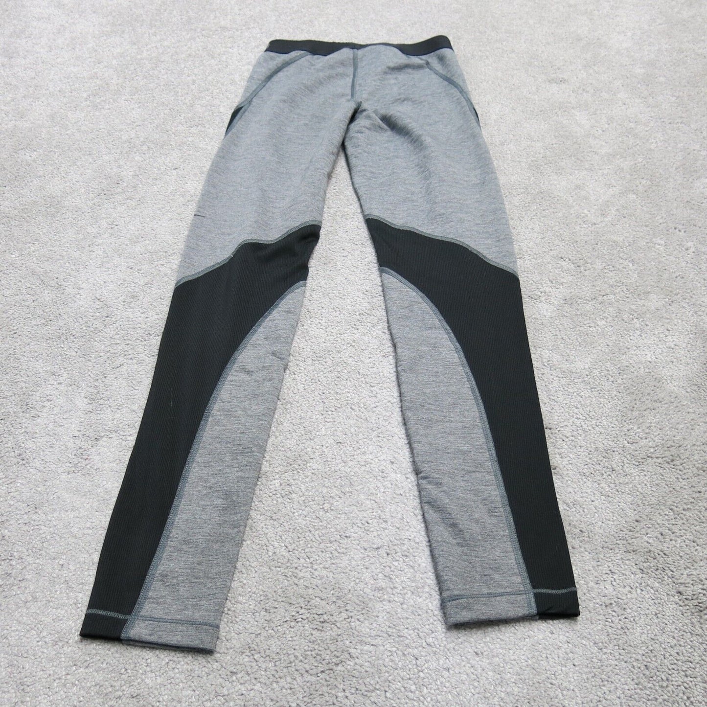 Nike Pro Womens Hyperwarm Activewear Pant Elastic Waist Low Rise Gray Size XS