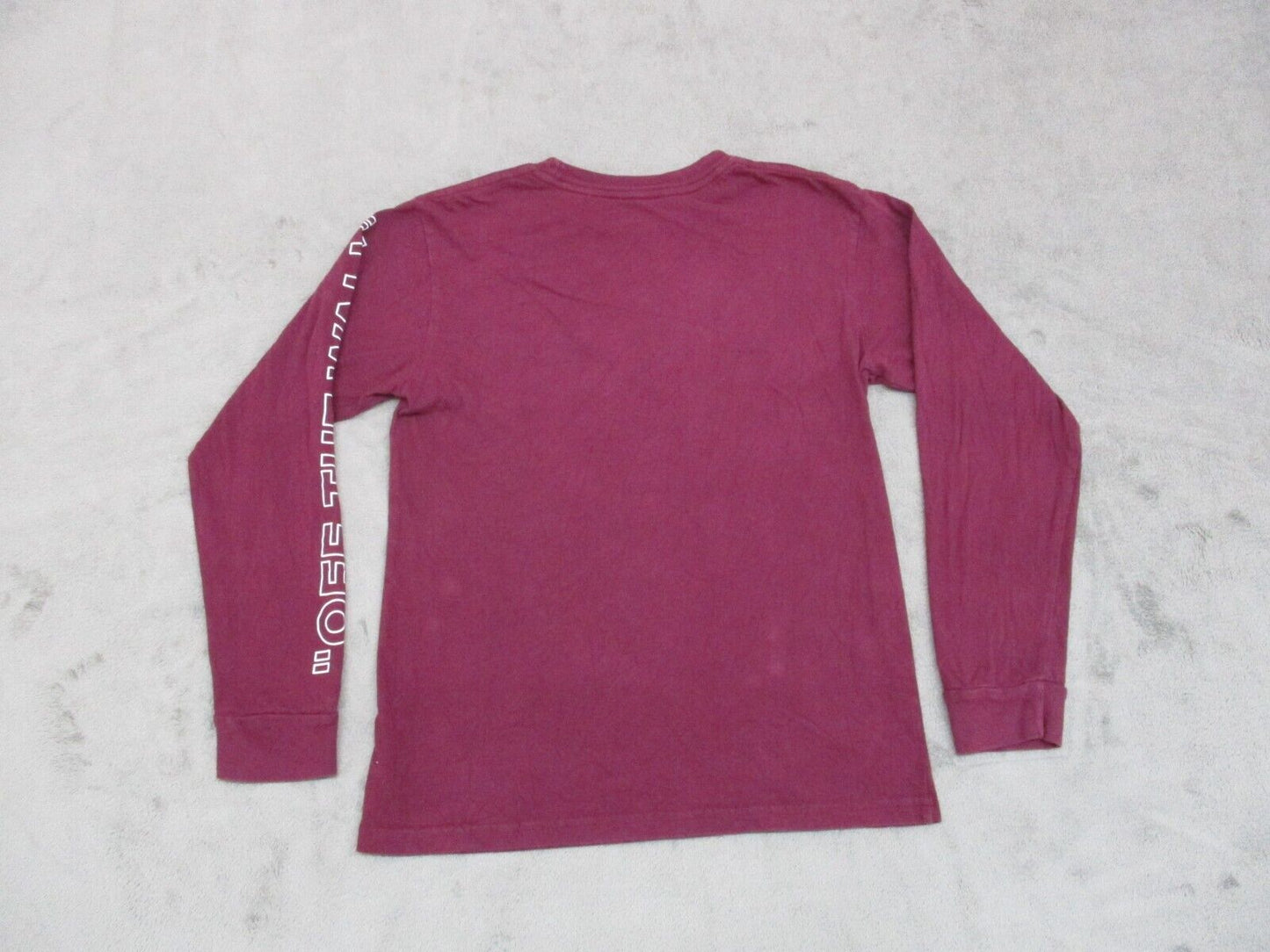 vans burgundy long sleeve t shirt