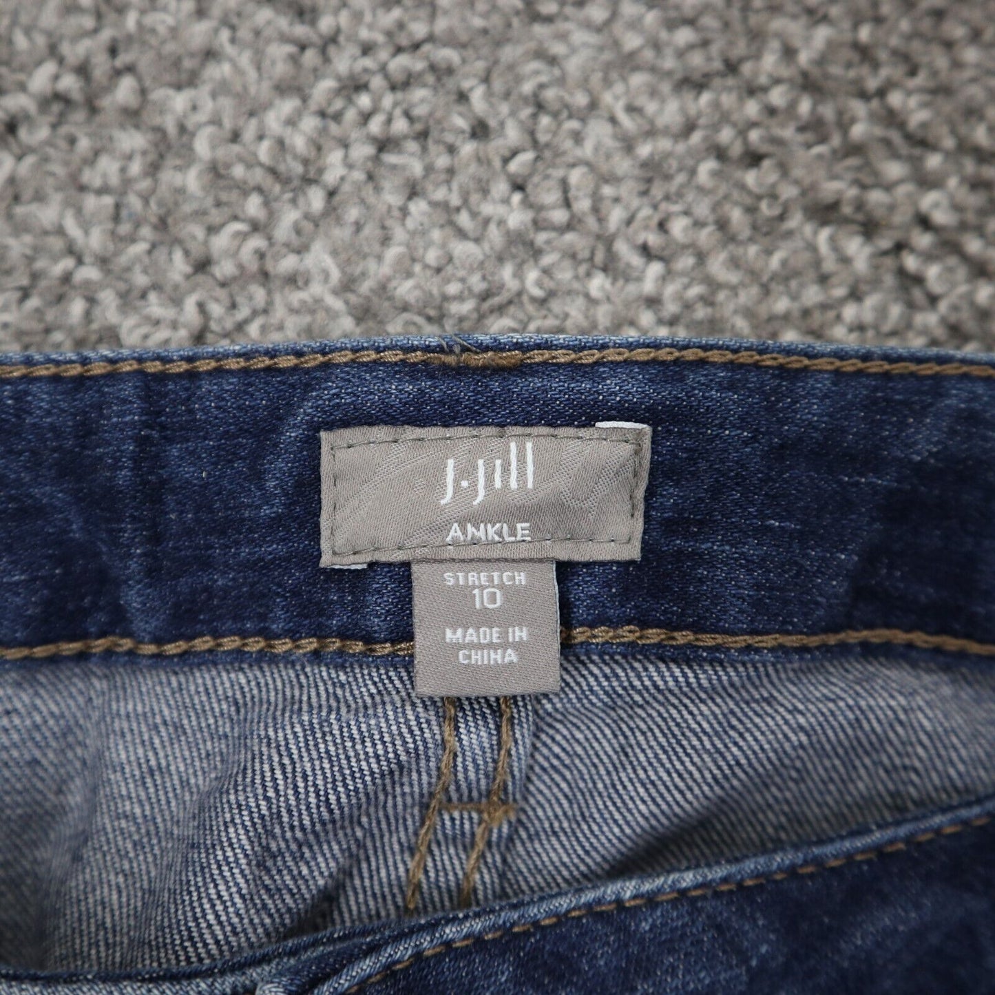 J Jill Womens Stretch Tapered Leg Ankle Denim Jeans Mid Rise Blue Size –  Goodfair