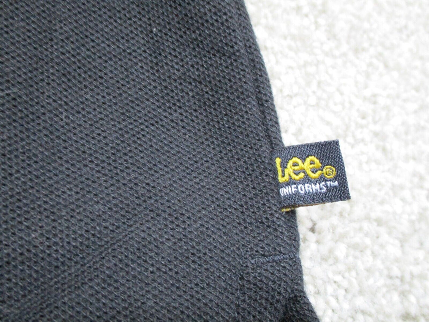 Lee Uniform Golf Polo Shirt Men's X-Large Black Short Sleeves Collared Neck
