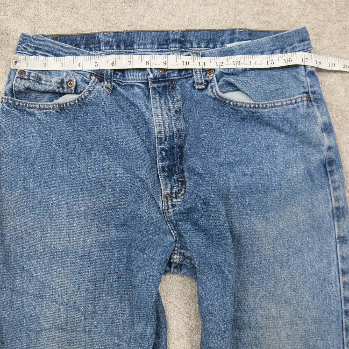 Wrangler Mens Straight Leg Jeans Denim Stretch 100% Cotton Blue Size W36XL34