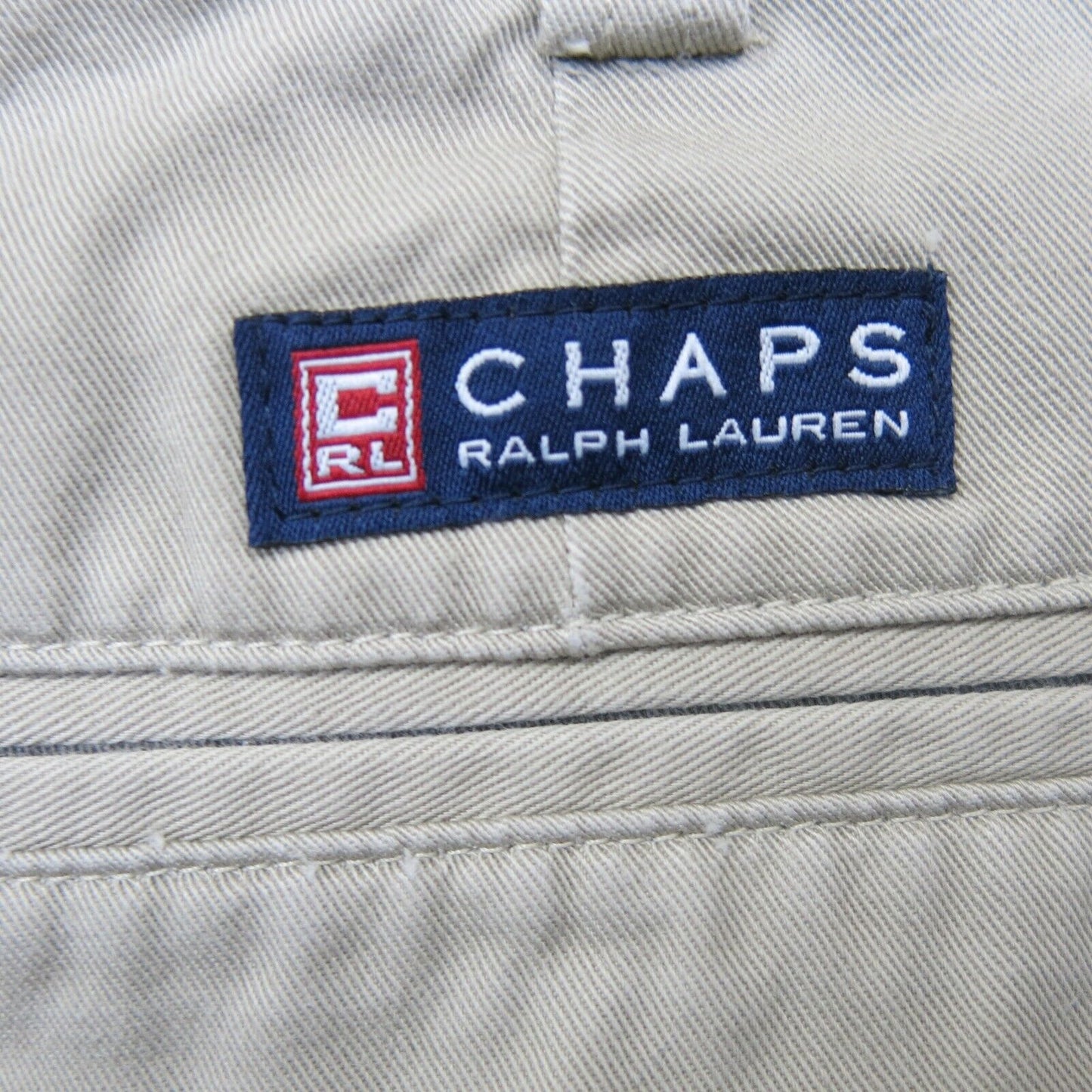 Chaps Ralph Lauren Mens Chino Shorts 100% Cotton High Rise Beige Size 36