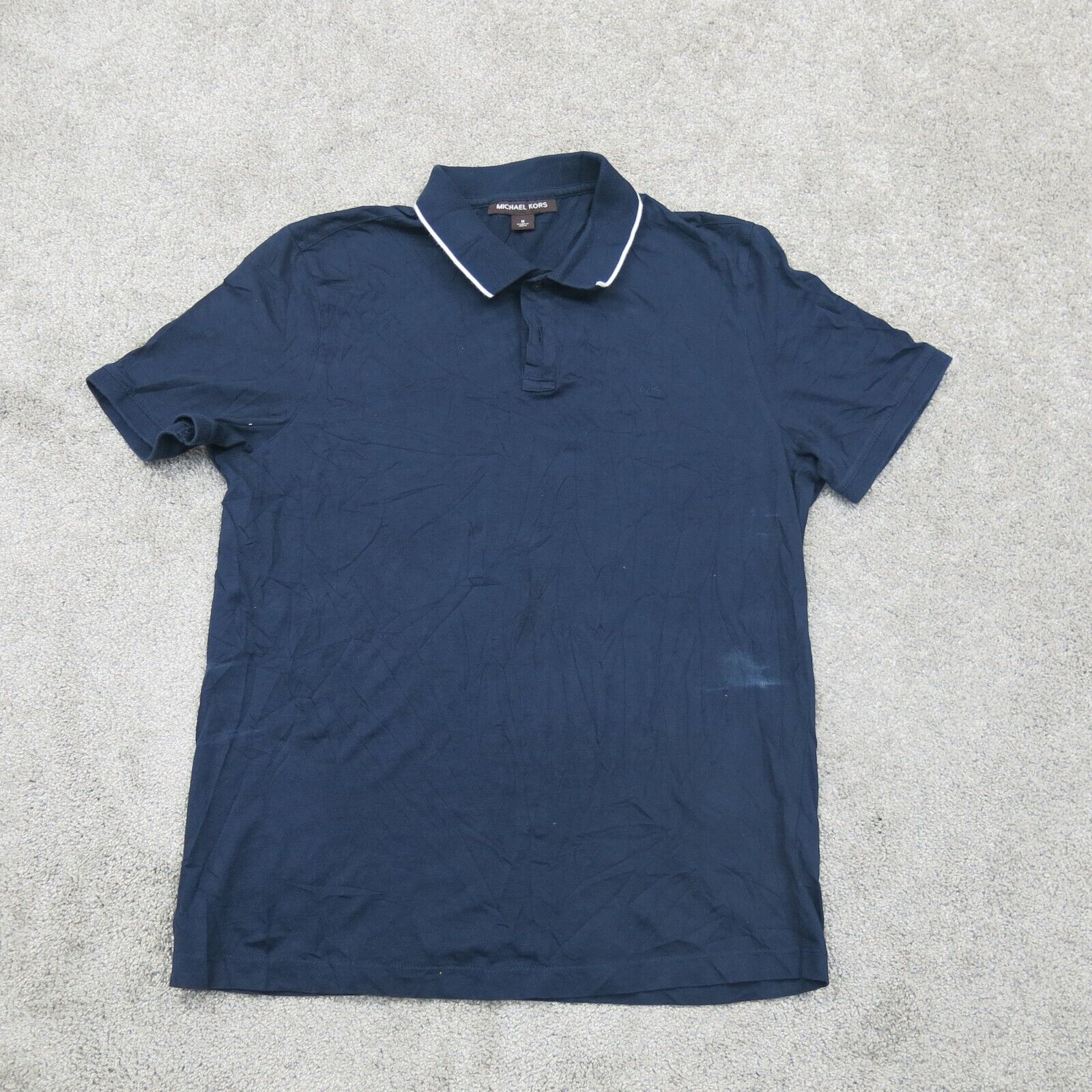 Knit Polo Shirts (Light Blue) Mサイズ Cotton and silk knit polo shirt