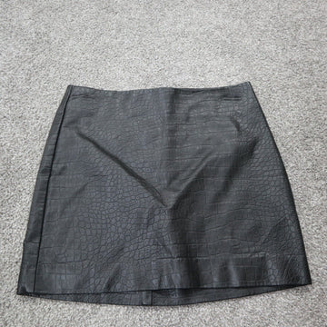 H&m faux leather mini clearance skirt