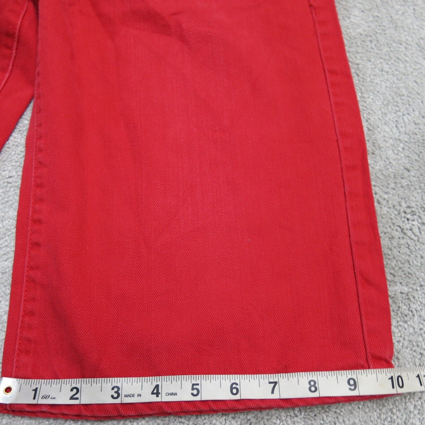 Lucky Brand Mens Bermuda Jeans Shorts Mid Rise Five Pockets Red Size 20