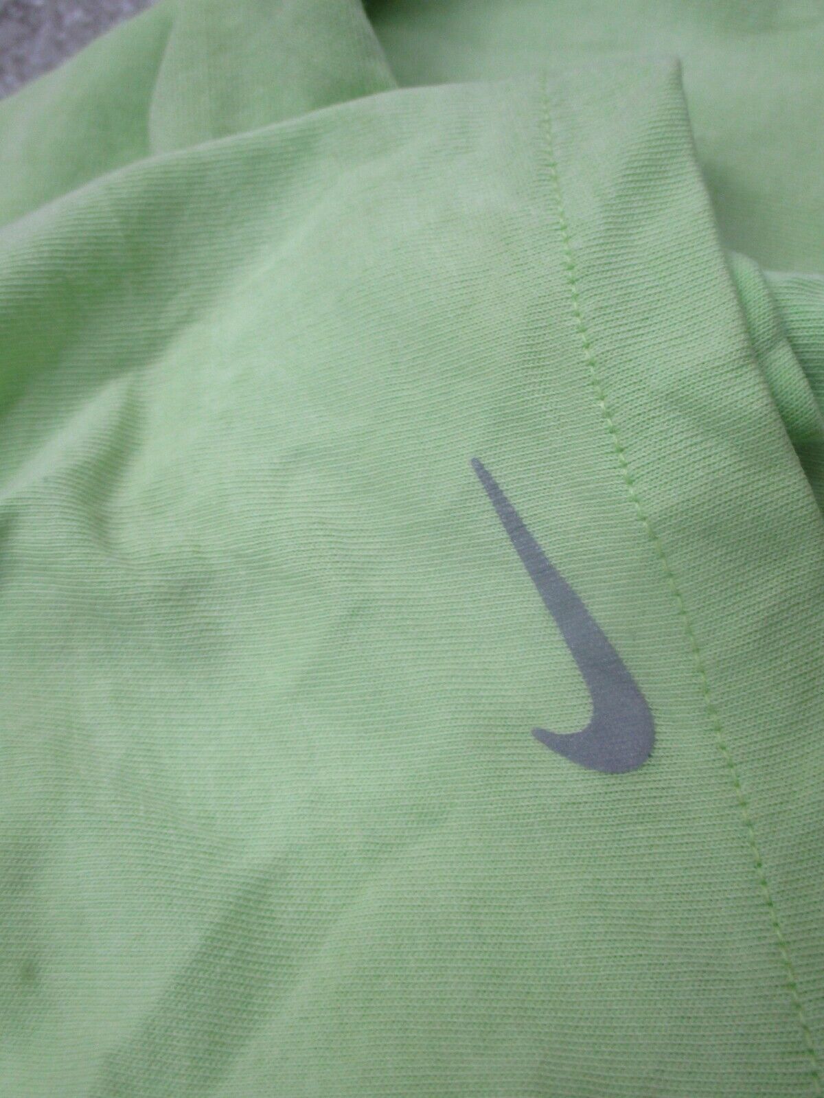 Nike Sports T Shirt Girls Small Lime Green Short Sleeves Graphics Run Dont Hide