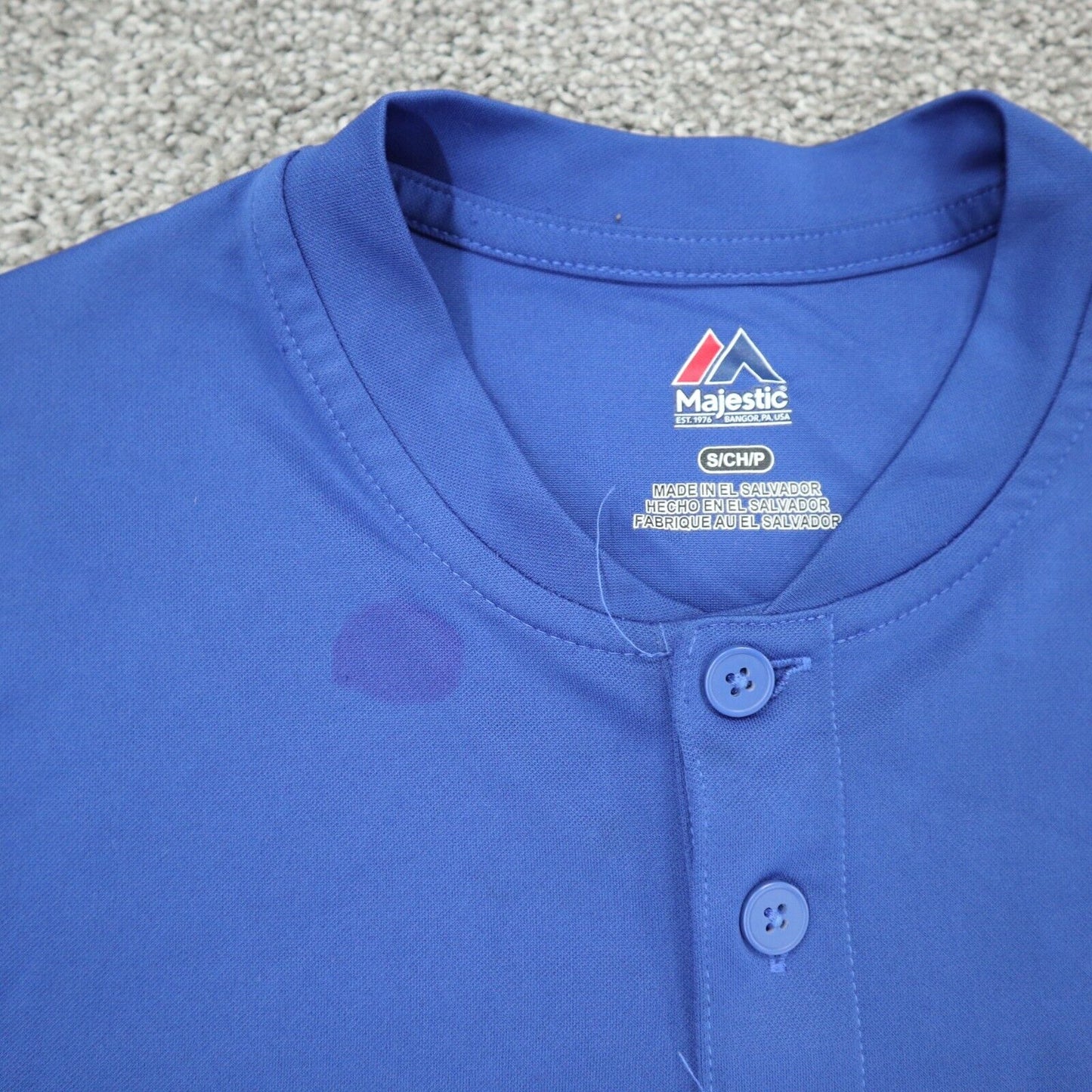 Majestic Texas Rangers #7 MLB Baseball Jersey T Shirt Boys Tow Button Blue Small