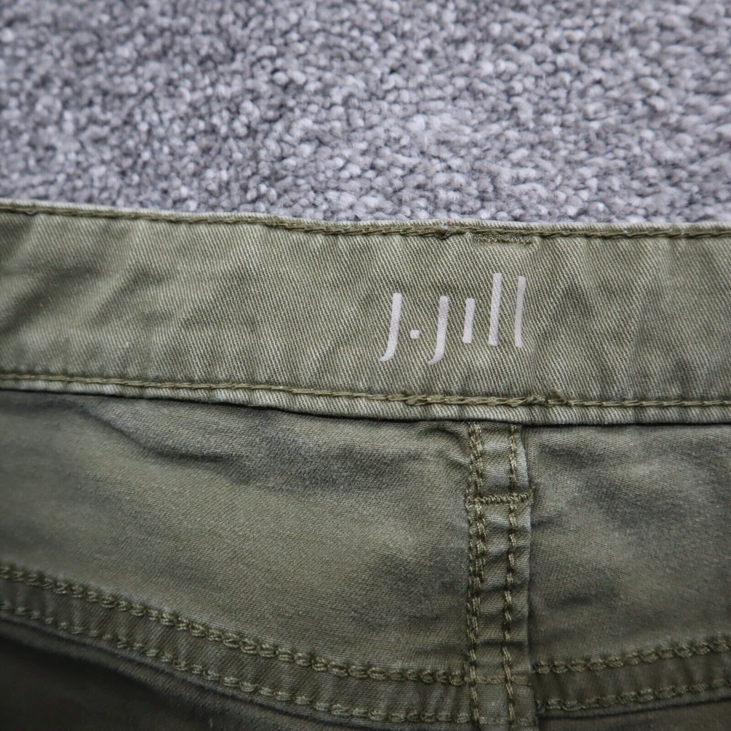 J Jill Women Skinny Jeans 100% Cotton Low Rise Five Pockets Green Size W32