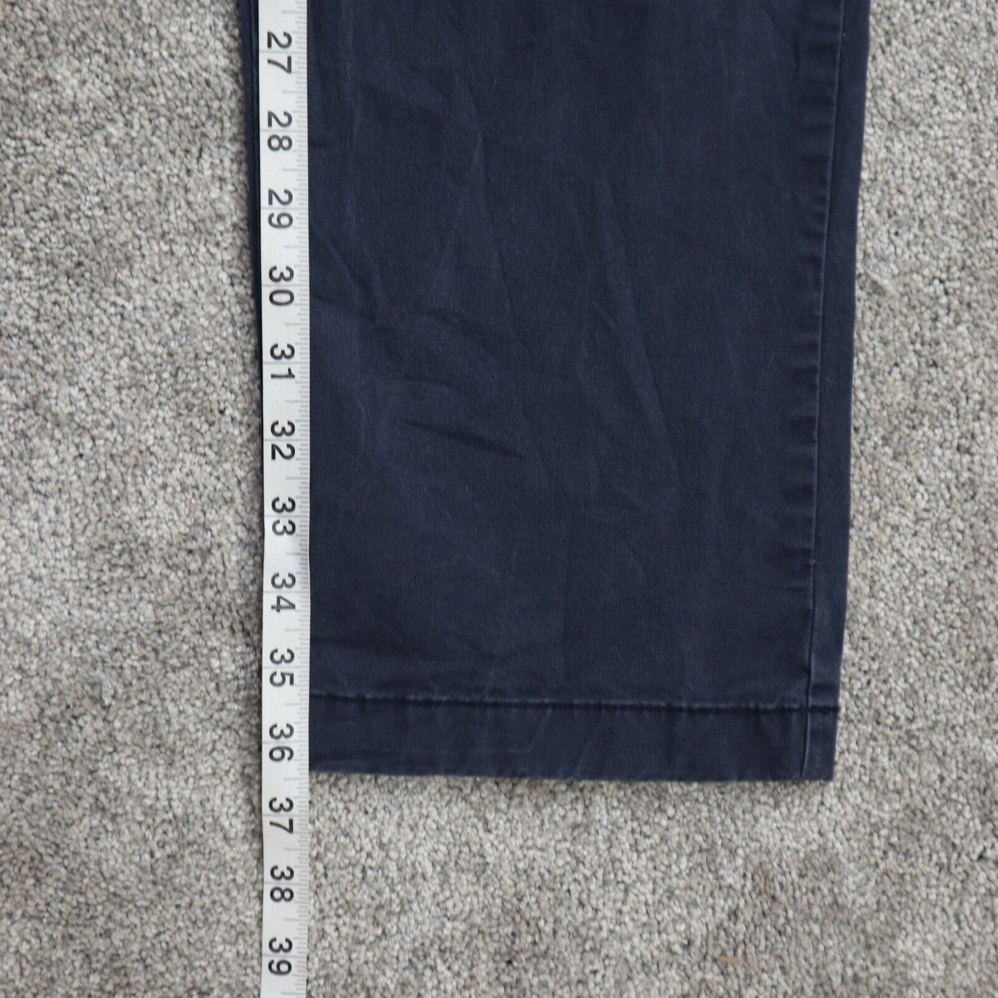 Tommy Hilfiger Mens Chino Pant Custom Fit Flat Front Mid Rise Black Size 34/30
