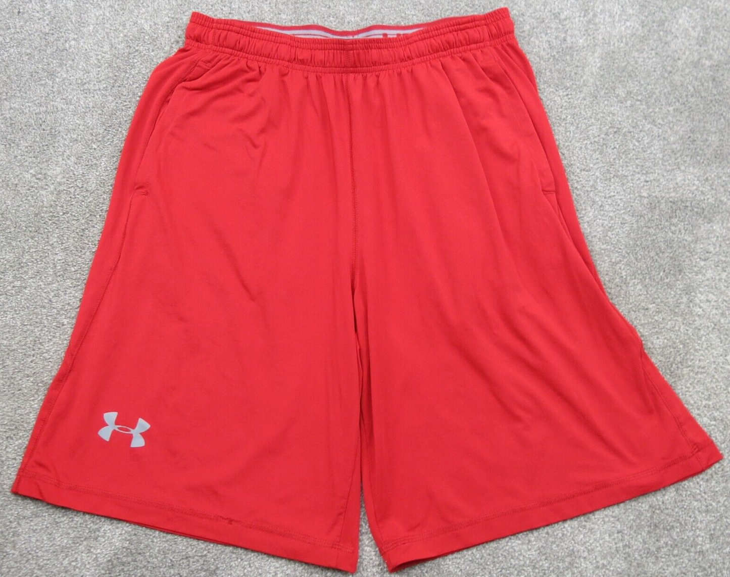 Under Armour Basketball Shorts Youth Boys Large Red Athletics Heatgear Shorts