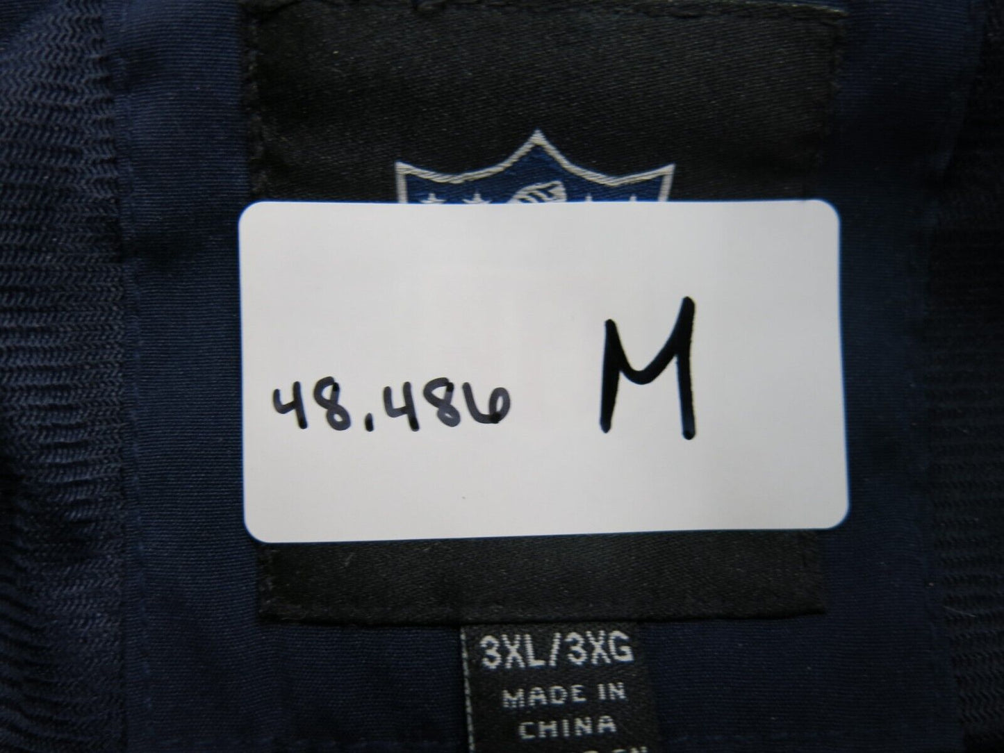 NFL Men Jacket Full Zip Up Fleece Long Sleeves Front Pockets Navy Blue Size 3XL