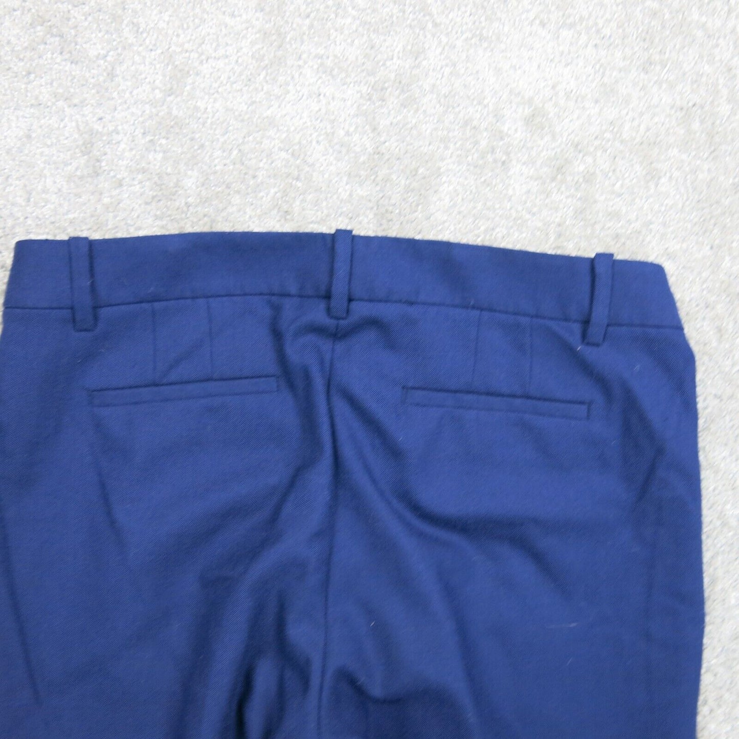 J Crew Womens Tapered Leg Dress Pants Chino Stretch Flat Front Blue Size 6