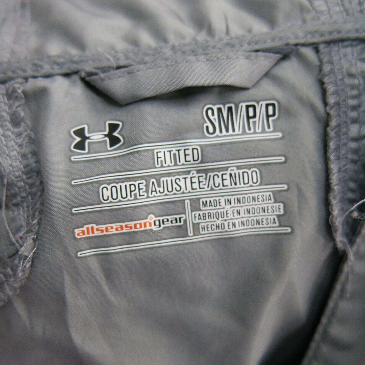 Under Amour Women Hooded Jacket Full Zip Fitted All Season Gear Pocket Gray SZ S