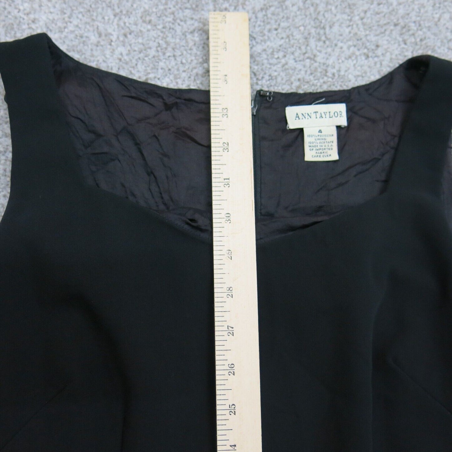 Ann Taylor Women Sheath Dress Sweetheart Sleeveless Back Zip Black Size 4